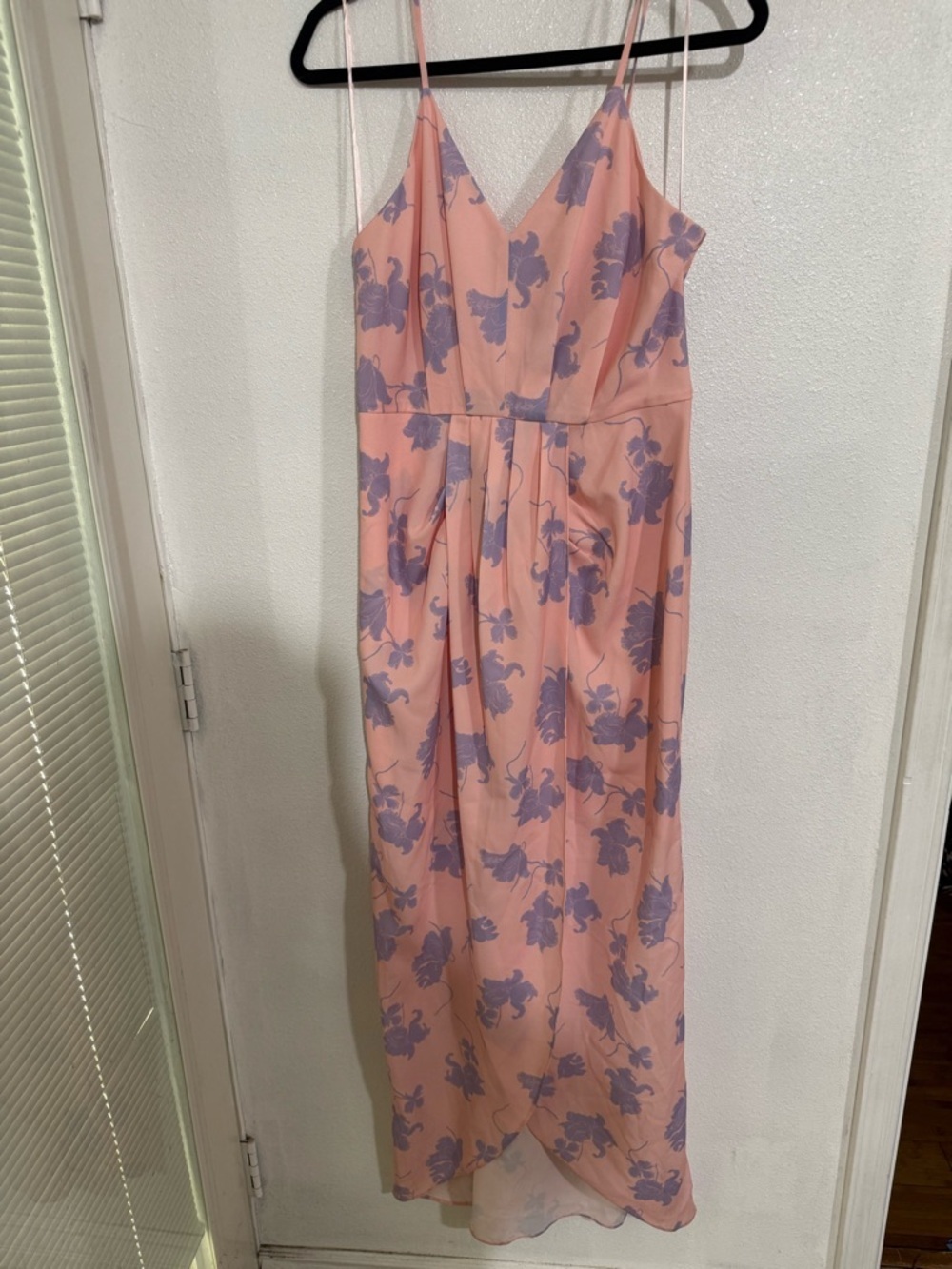 CHELSEA 28 M NWOT Pink Floral Maxi Dress with Lavender Print
